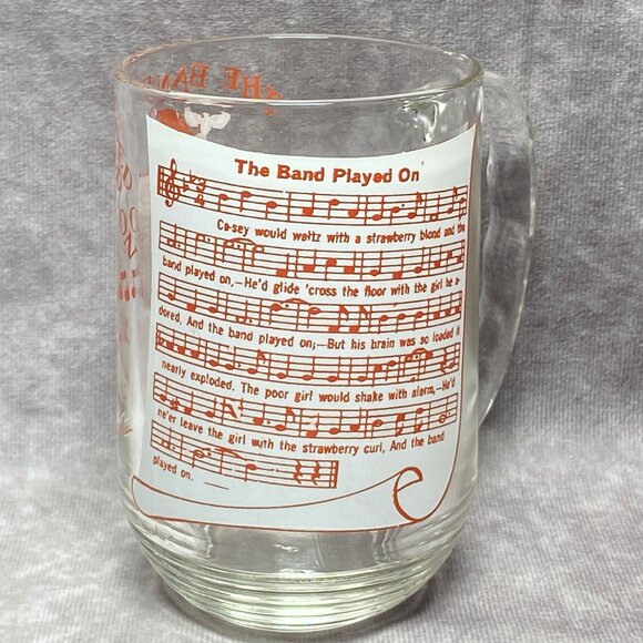 Hazel Atlas Big Top Peanut Butter Glass "The Band Played On" Song Lyrics Mug - Picture 4 of 10